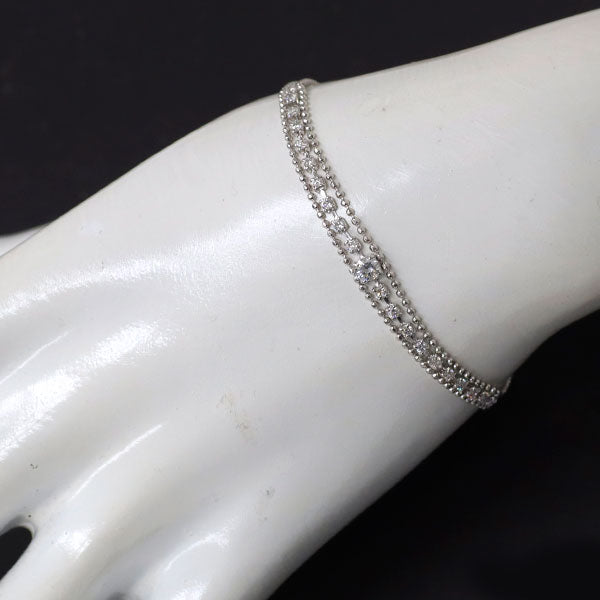 K18WG ダイヤモンド ブレスレット 0.63ct