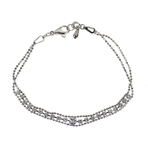K18WG ダイヤモンド ブレスレット 0.63ct