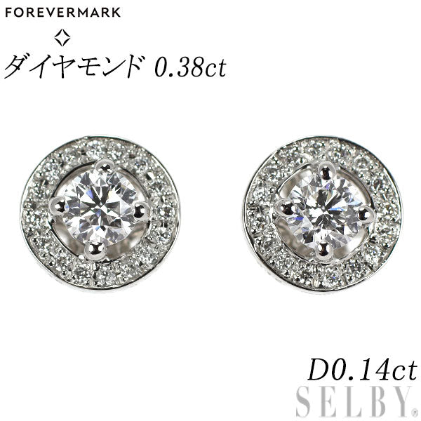 フォーエバーマーク Pt900 ダイヤモンド  ピアス 0.38ct D0.14ct  センターオブマイユニバース