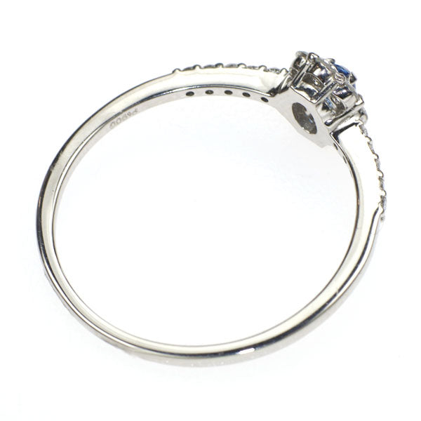 新品 Pt900 分析報告鑑別付 コバルトスピネル ダイヤモンド リング 0.090ct D0.17ct 【エスコレ】