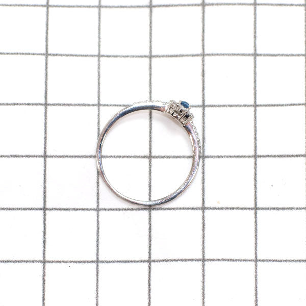 新品 Pt900 分析報告鑑別付 コバルトスピネル ダイヤモンド リング 0.090ct D0.17ct 【エスコレ】