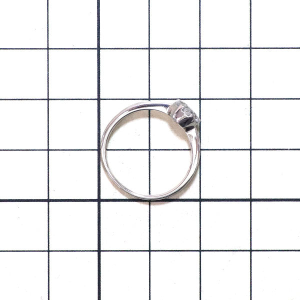 K18WG アイスブルーダイヤモンド リング 0.10ct D0.20ct フラワー