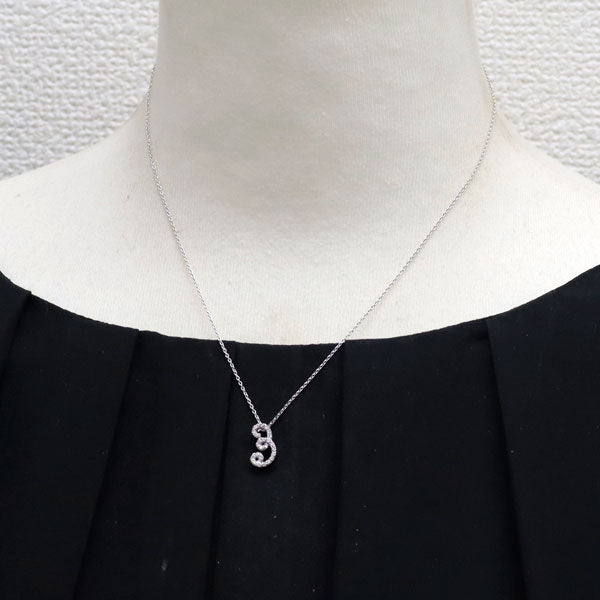 ポンテヴェキオ K18WG ダイヤモンド ペンダントネックレス 0.12ct ナンバー３
