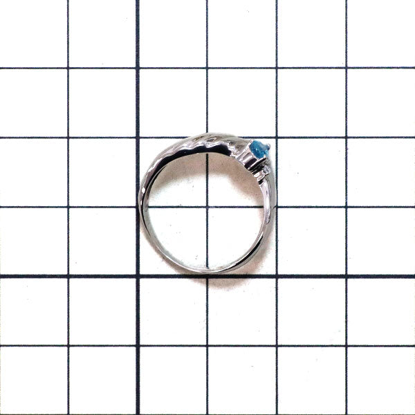 Pt900 ブラジル産 パライバトルマリン ダイヤモンド リング 0.18ct D0.03ct