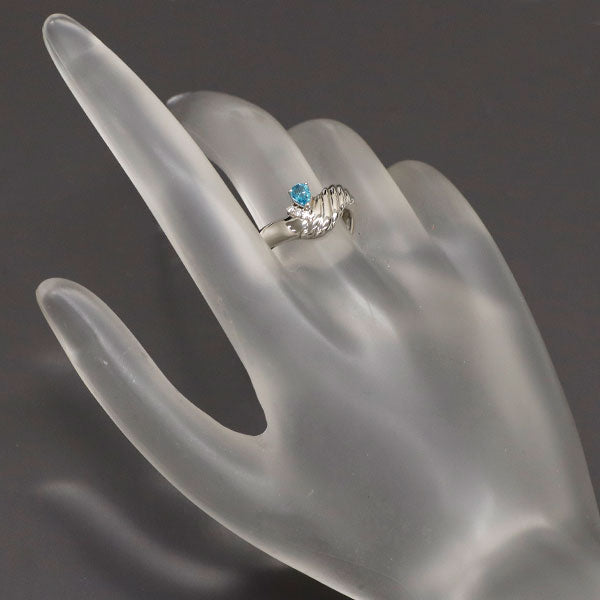 Pt900 ブラジル産 パライバトルマリン ダイヤモンド リング 0.18ct D0.03ct