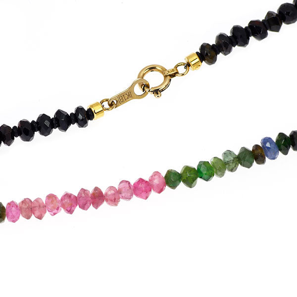 K18YG マルチカラートルマリン ネックレス 35.00ct