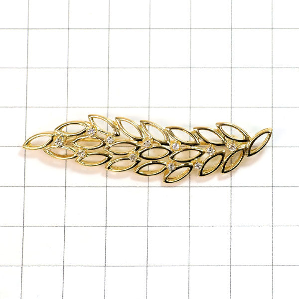 ミキモト K18YG ダイヤモンド ブローチ 0.25ct
