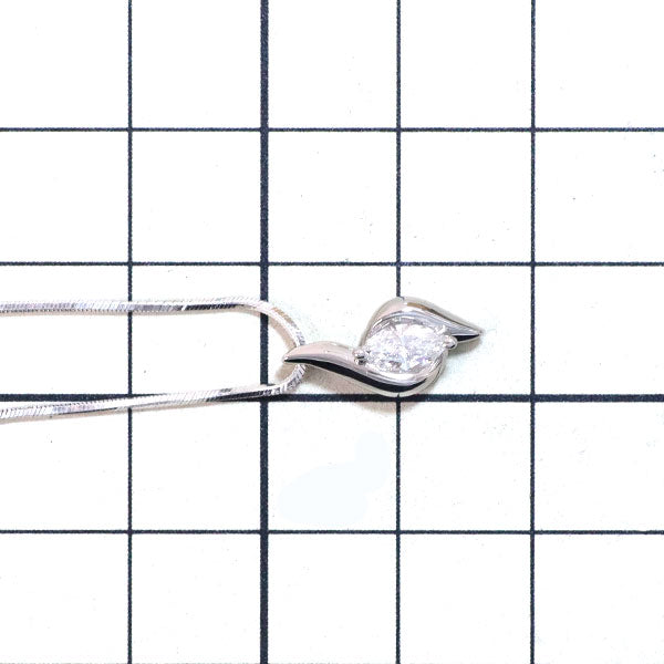 ポーラ Pt900/ Pt850 マーキスカット ダイヤモンド ペンダントネックレス 0.25ct