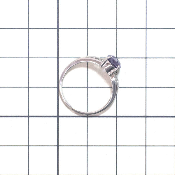 Pt900 アイオライト ダイヤモンド リング 1.07ct D0.07ct