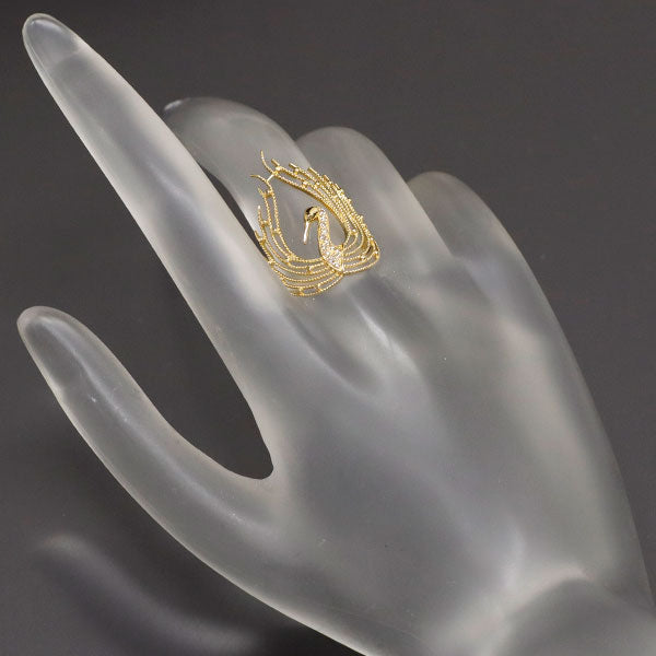 K18YG ダイヤモンド リング 0.06ct 白鳥