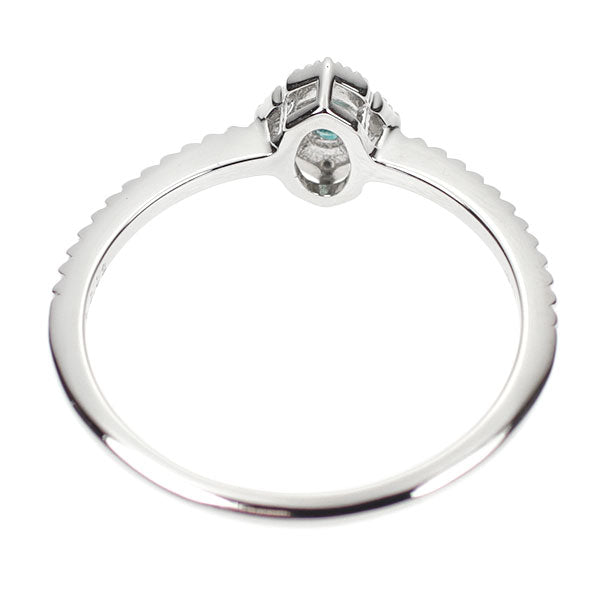 希少 Pt950 パライバトルマリン ダイヤモンド リング 0.043ct D0.02ct