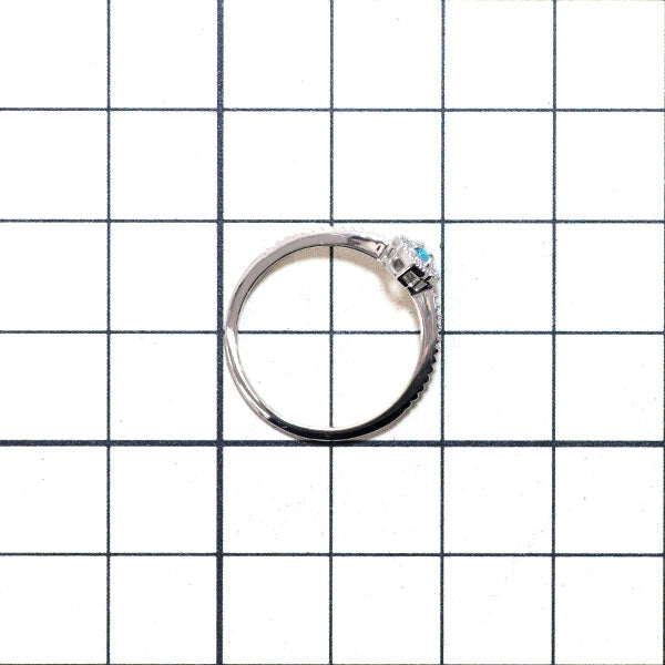 希少 Pt950 パライバトルマリン ダイヤモンド リング 0.043ct D0.02ct