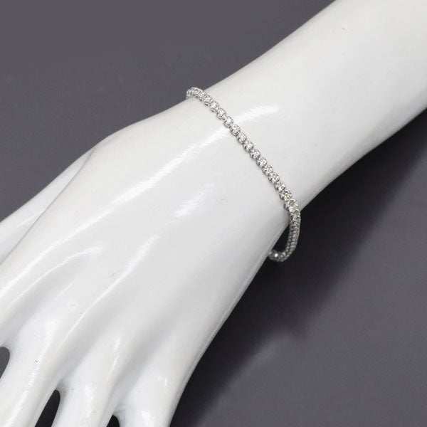 K18WG ダイヤモンド ブレスレット 1.00ct テニス