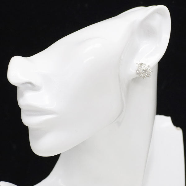 Pt950/ Pt900 ダイヤモンド ピアス 0.41ct D0.82ct フラワー