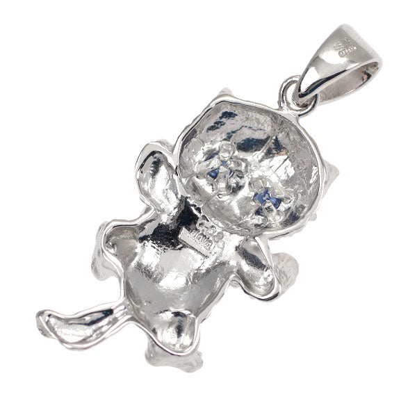 K18WG サファイア ペンダントトップ 0.08ct 猫
