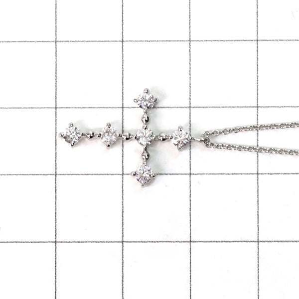 ヴァンドーム青山 Pt900/ Pt850 ダイヤモンド ペンダントネックレス 0.38ct クロス