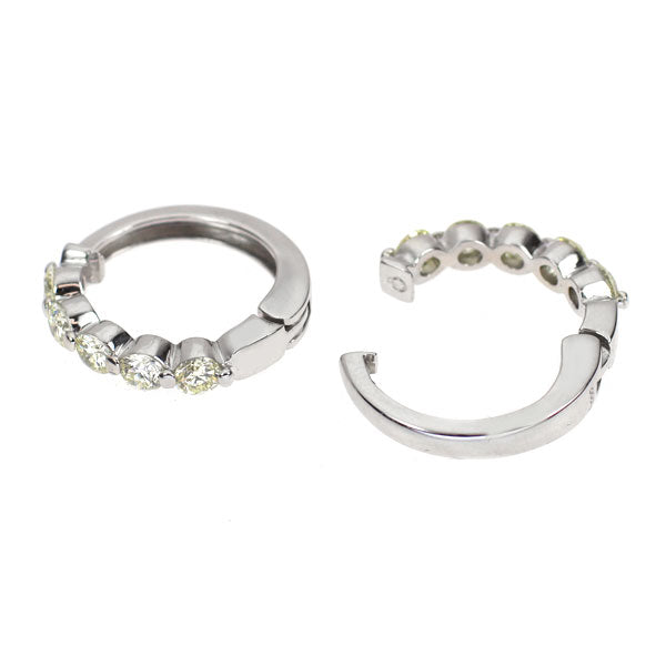 Pt900 ダイヤモンド イヤリング 1.00ct フープ