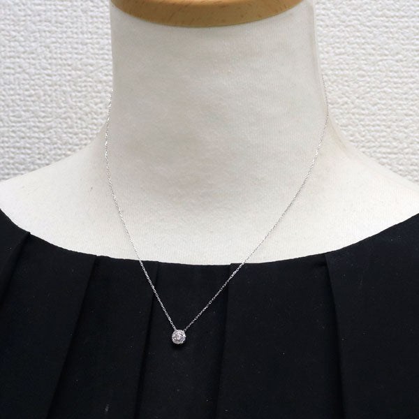 K18WG ダイヤモンド ペンダントネックレス 0.20ct