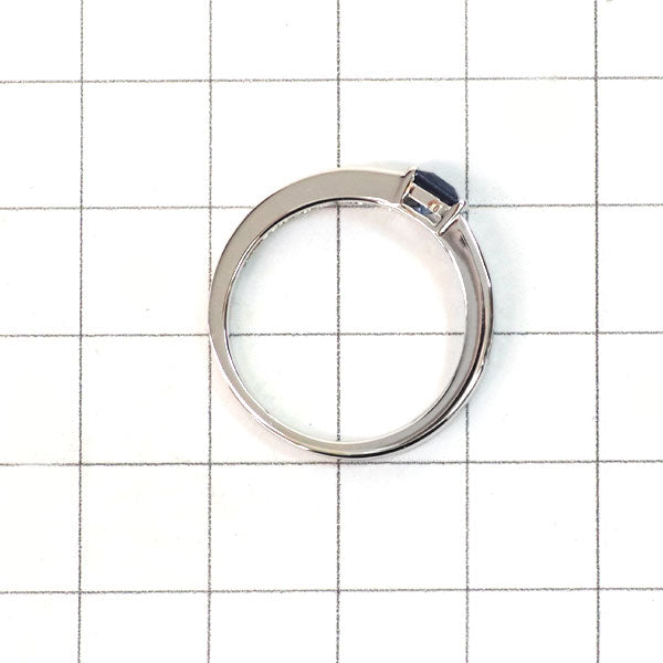 K18WG サファイア ダイヤモンド リング 0.24ct D0.18ct