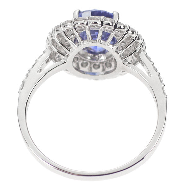 Pt900 スリランカ産 サファイア ダイヤモンド リング 2.155 D0.95ct