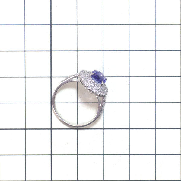 Pt900 スリランカ産 サファイア ダイヤモンド リング 2.155 D0.95ct