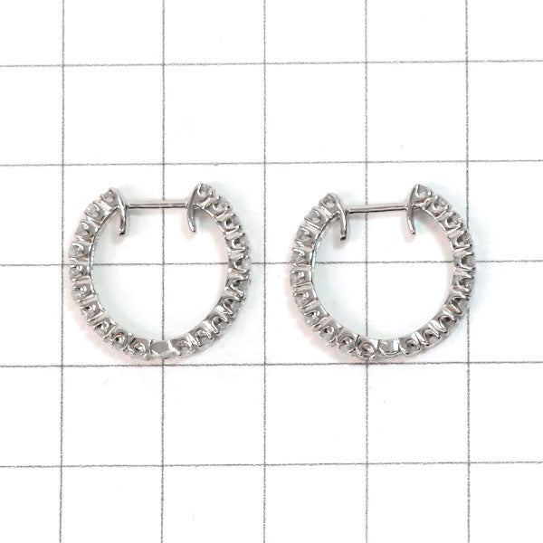 Pt900 ダイヤモンド ピアス 1.00ct フープ