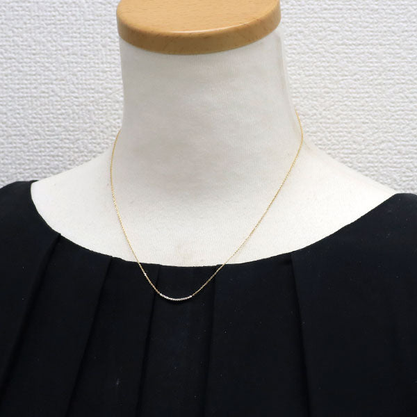スタージュエリー K18YG ダイヤモンド ペンダントネックレス 0.05ct ラインシリーズ