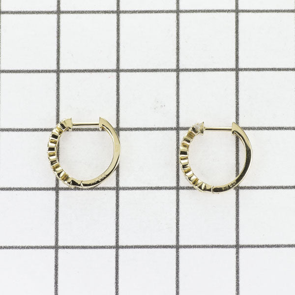 K18YG ダイヤモンド ピアス 0.16ct フープ