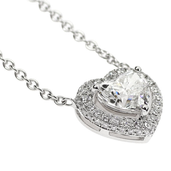 グラフ K18WG ハートシェイプ ダイヤモンド ペンダントネックレス 1.20ct E VS1 EX/VG 《セルビー銀座店》【中古】