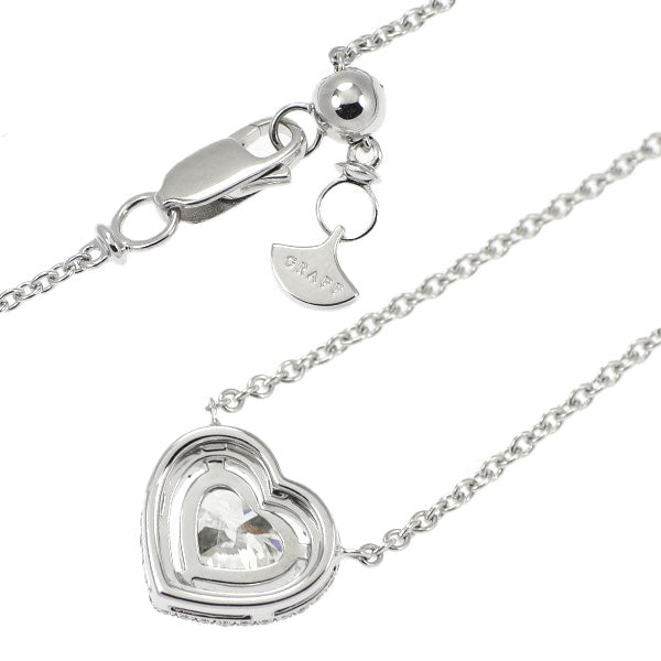 グラフ K18WG ハートシェイプ ダイヤモンド ペンダントネックレス 1.20ct E VS1 EX/VG 《セルビー銀座店》【中古】