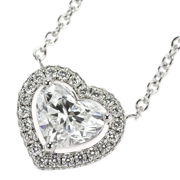 グラフ K18WG ハートシェイプ ダイヤモンド ペンダントネックレス 1.20ct E VS1 EX/VG 《セルビー銀座店》【中古】