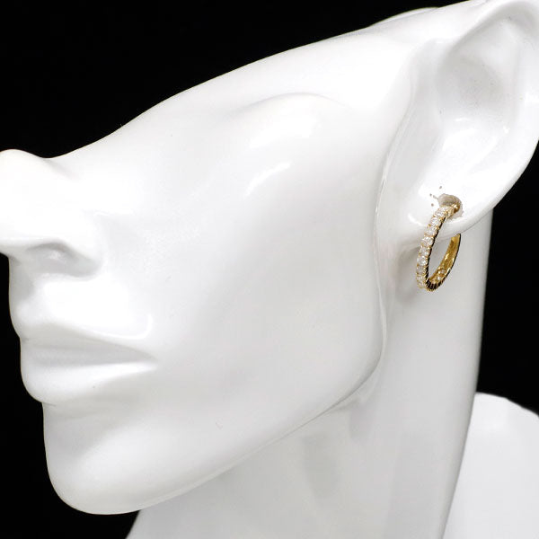 K18YG ダイヤモンド ピアス 1.00ct フープ