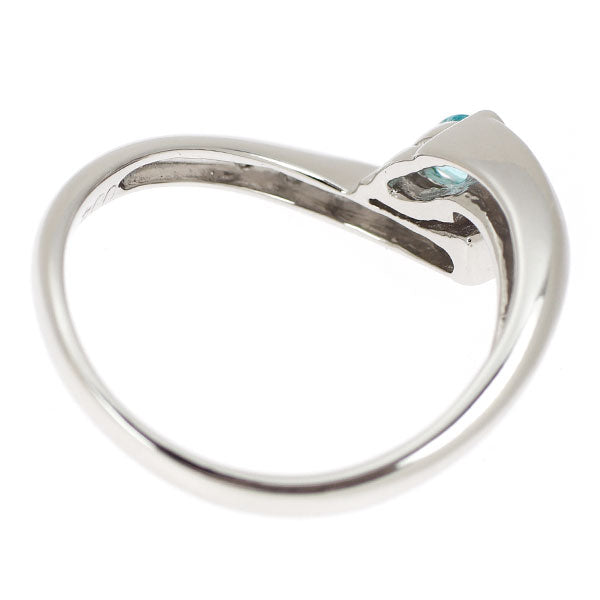 Pt900 パライバトルマリン ダイヤモンド リング 0.13ct D0.04ct