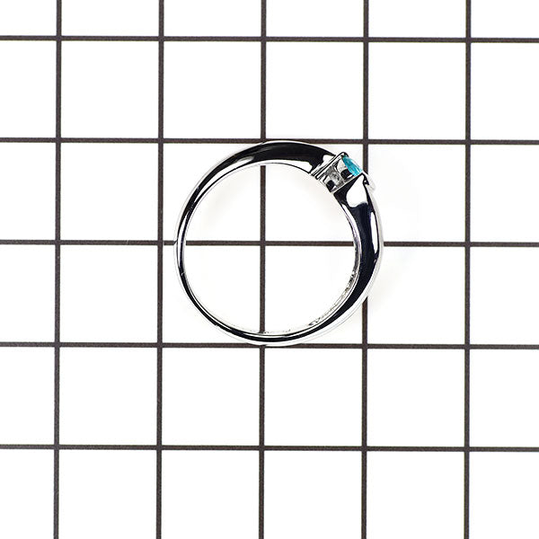 Pt900 パライバトルマリン ダイヤモンド リング 0.13ct D0.04ct