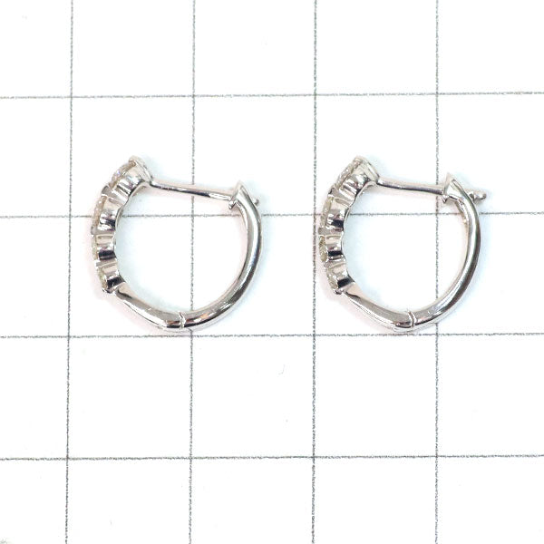 K14WG ダイヤモンド ピアス 0.50ct フープ