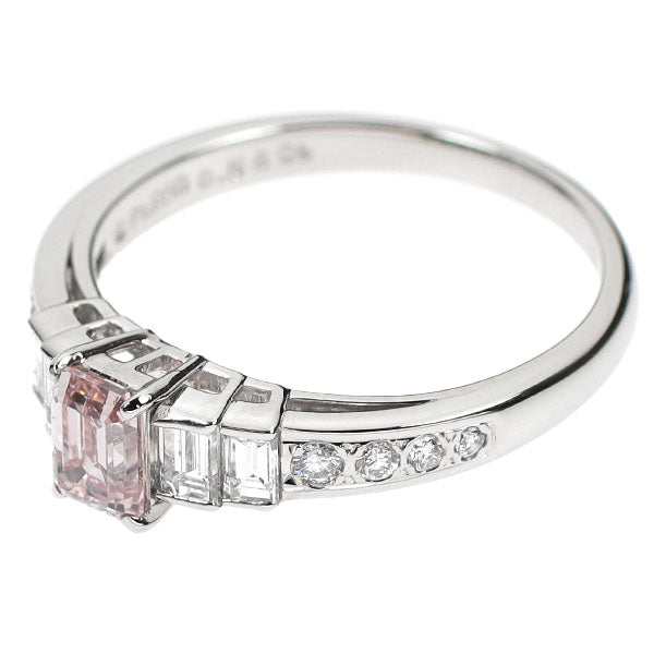 ミキモト 希少 Pt950 エメラルドカット 天然ピンク ダイヤモンド リング 0.583ct FP SI1 D0.49ct 《セルビー銀座店》【中古】