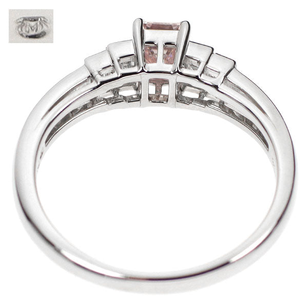 ミキモト 希少 Pt950 エメラルドカット 天然ピンク ダイヤモンド リング 0.583ct FP SI1 D0.49ct 《セルビー銀座店》【中古】