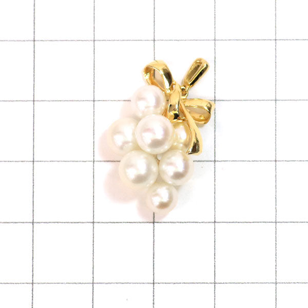 ミキモト K18YG アコヤ 真珠/パール ペンダントトップ 径約5.1-6.2mm