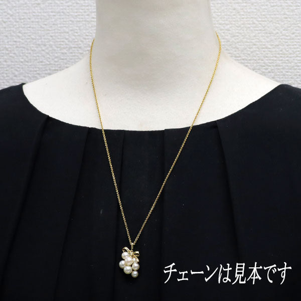 ミキモト K18YG アコヤ 真珠/パール ペンダントトップ 径約5.1-6.2mm