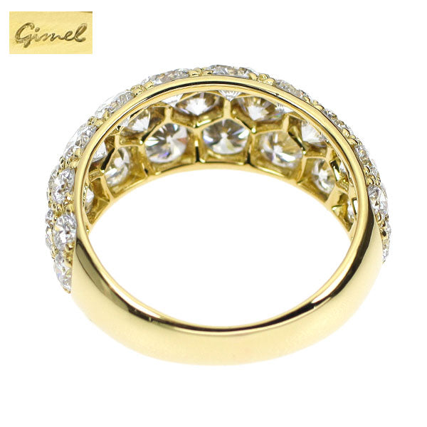 ギメル K18YG ダイヤモンド リング 3.012ct ハニカムセッティング パヴェ 《セルビー銀座店》【中古】