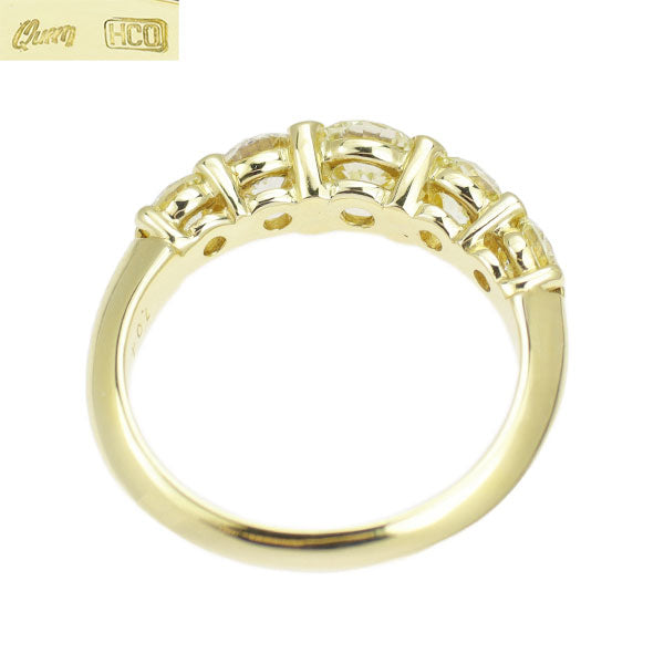 クイーン/平和堂貿易 K18YG ダイヤモンド リング 1.04ct 一文字