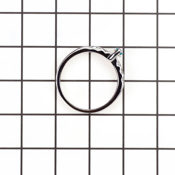 Pt900 パライバトルマリン ダイヤモンド リング 0.12ct D0.25ct