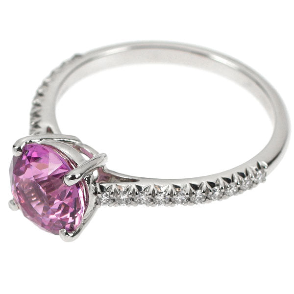 ティファニー Pt950 ピンクサファイア ダイヤモンド リング D0.16ct ノヴォ 《セルビー銀座店》【中古】