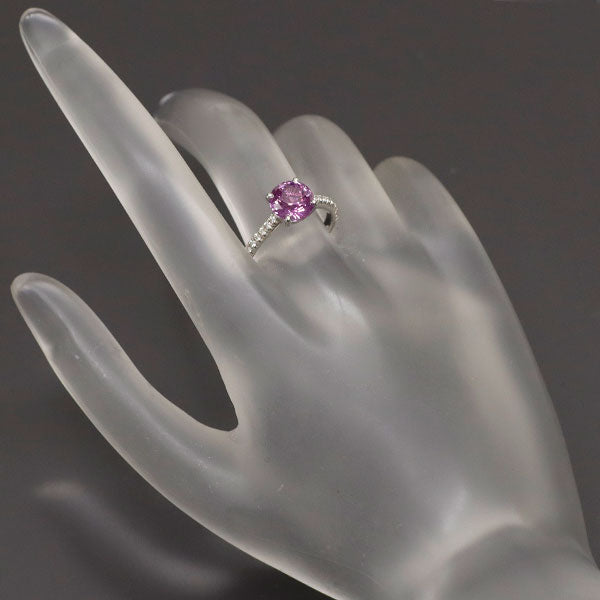 ティファニー Pt950 ピンクサファイア ダイヤモンド リング D0.16ct ノヴォ 《セルビー銀座店》【中古】