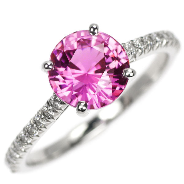 ティファニー Pt950 ピンクサファイア ダイヤモンド リング D0.16ct ノヴォ 《セルビー銀座店》【中古】