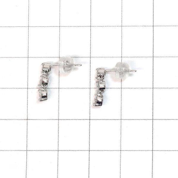 Pt900/K14WG ダイヤモンド ピアス 0.50ct スリーストーン
