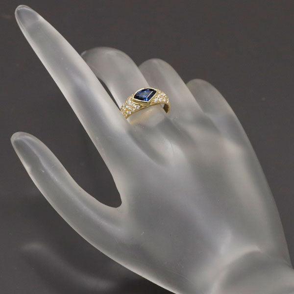 K18YG サファイア ダイヤモンド リング 1.52ct 0.51ct
