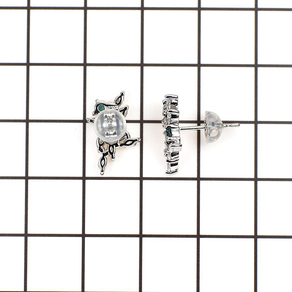 希少 Pt900 アレキサンドライト ダイヤモンド ピアス 0.42ct D0.48ct