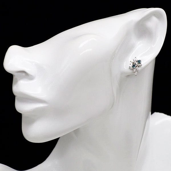 希少 Pt900 アレキサンドライト ダイヤモンド ピアス 0.42ct D0.48ct