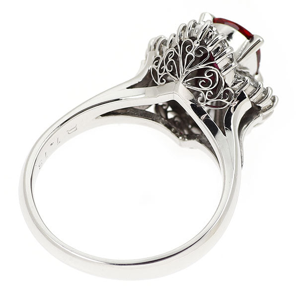 Pt900 ルビー ダイヤモンド リング 1.18ct D1.21ct